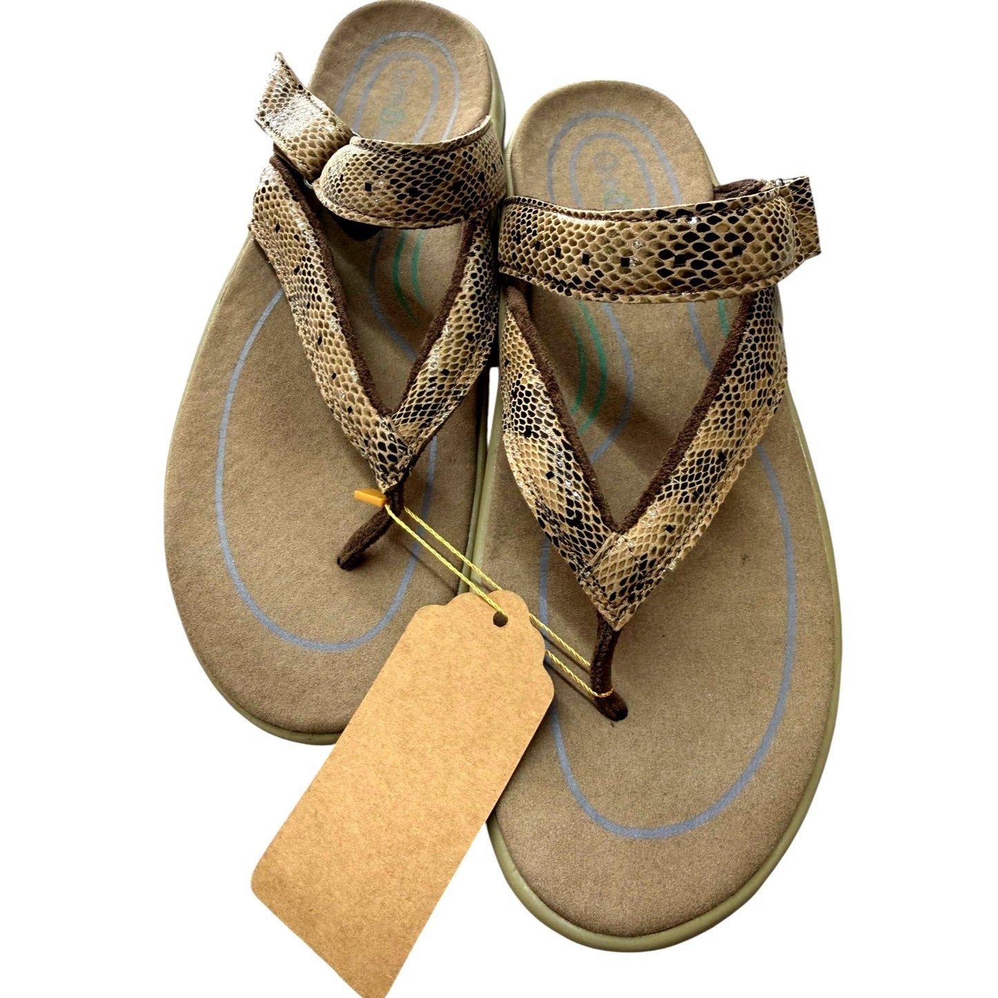 Orthofeet Womens Gaya Brown Orthopedic Sandals Size 9 Medium With Box