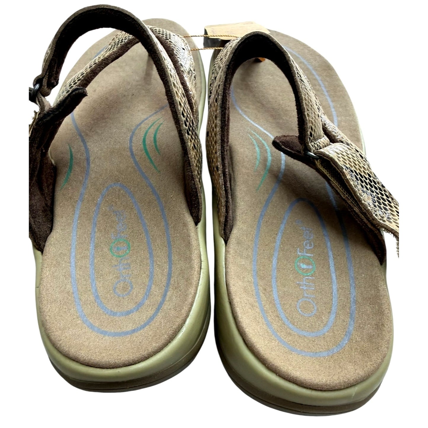 Orthofeet Womens Gaya Brown Orthopedic Sandals Size 9 Medium With Box