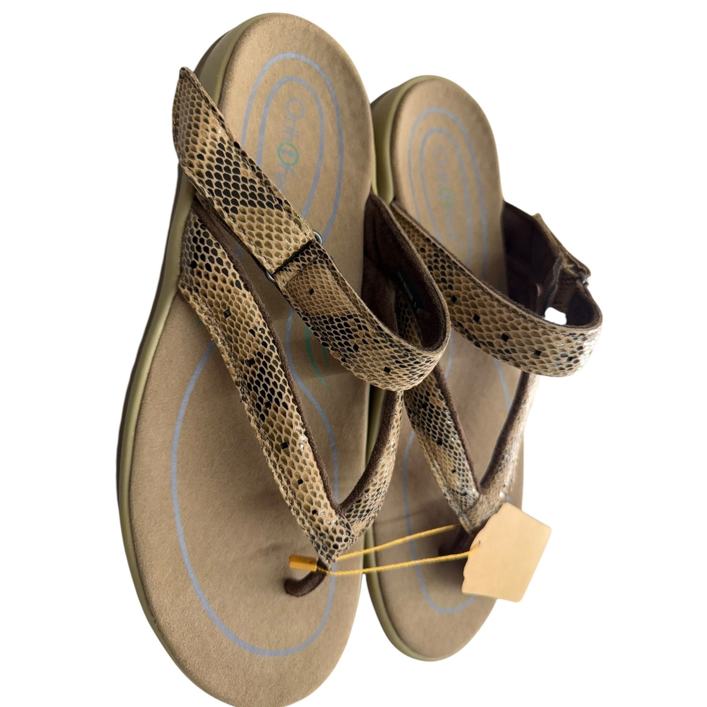 Orthofeet Womens Gaya Brown Orthopedic Sandals Size 9 Medium With Box