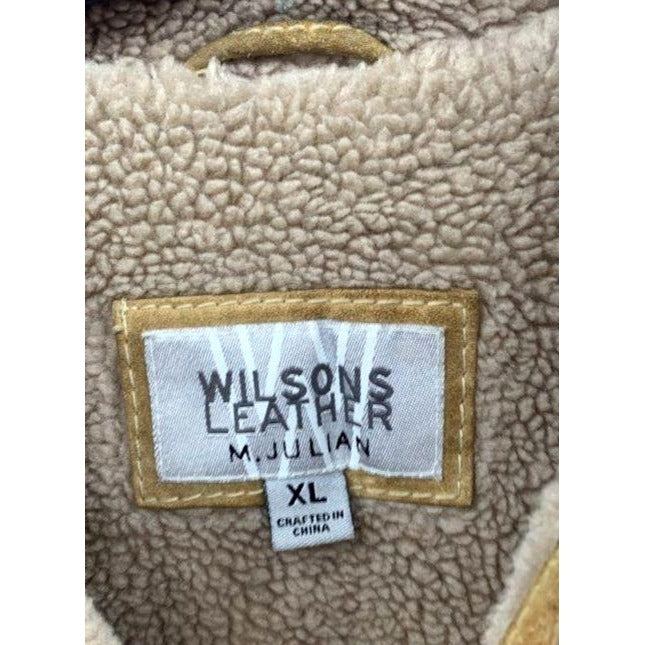 Vintage Wilsons Leather M. Julian XL Shearling-Lined Tan Suede Jacket