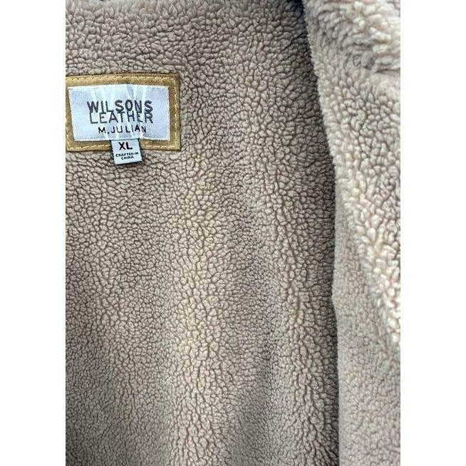 Vintage Wilsons Leather M. Julian XL Shearling-Lined Tan Suede Jacket