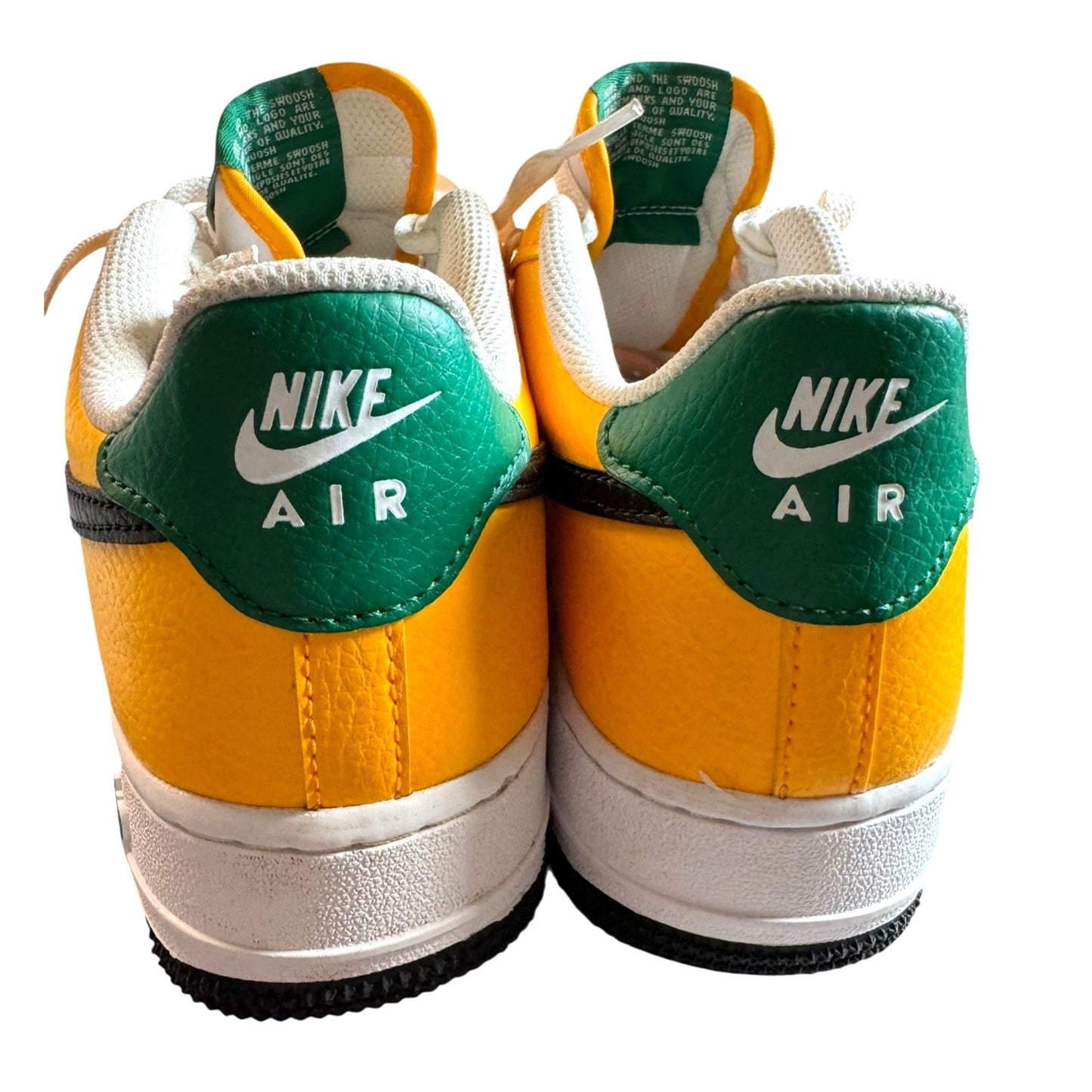 Nike Air Force 1 GS University Gold/Black/Green Sneakers 6Y New
