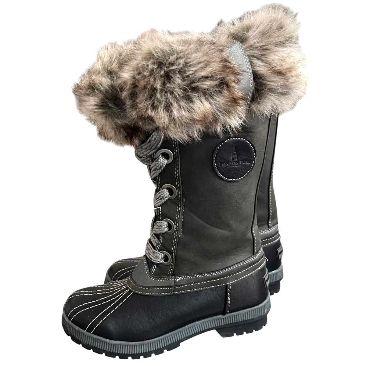 London Fog Women's Melton Snow Boots Size 7