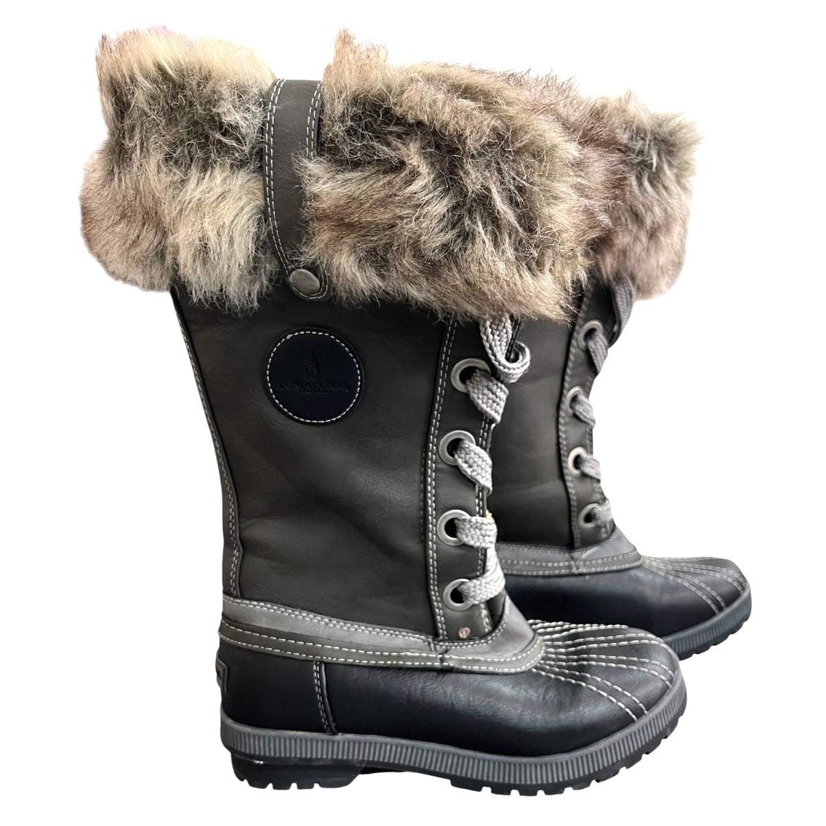 London Fog Women's Melton Snow Boots Size 7