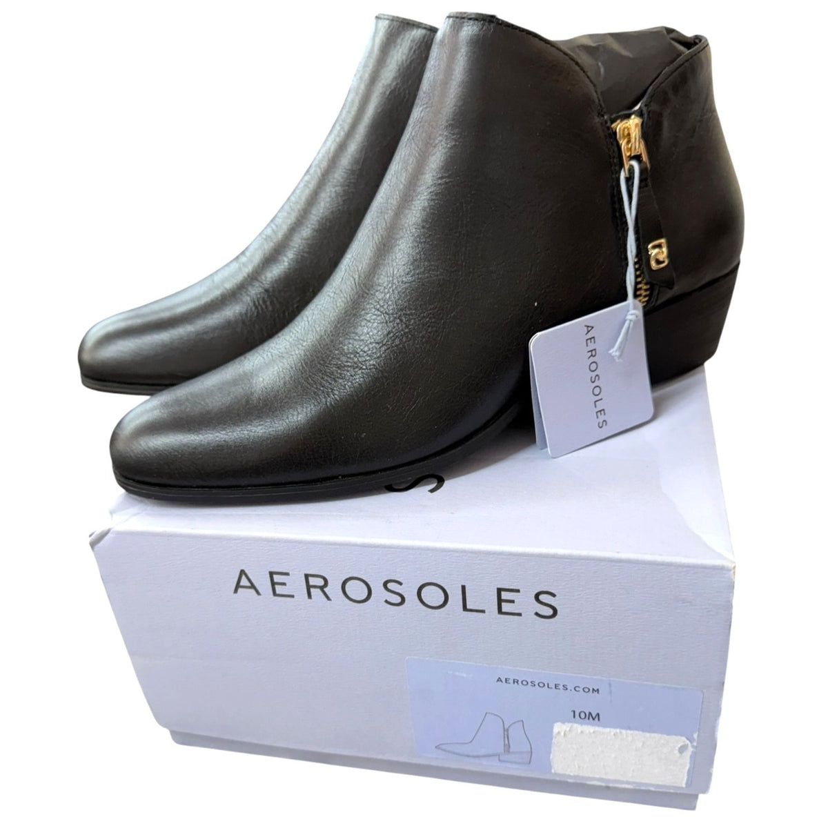 Aerosoles Collaroy Black Ankle Boots Women’s Size 10M New In Box