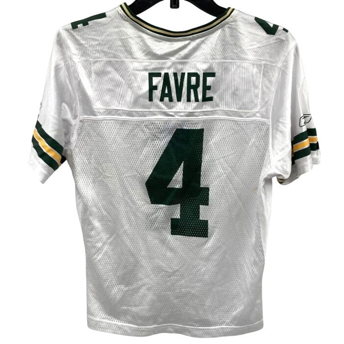 White Women's Green Bay Packers Brett Favre #4 NFL Reebok Jersey NWT XL