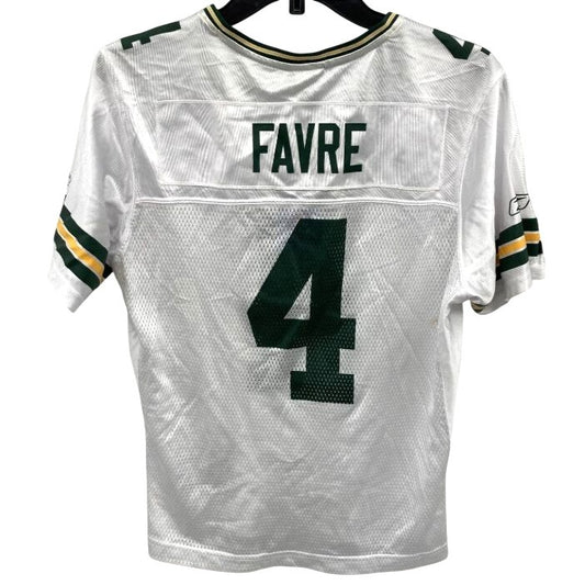 White Women's Green Bay Packers Brett Favre #4 NFL Reebok Jersey NWT XL