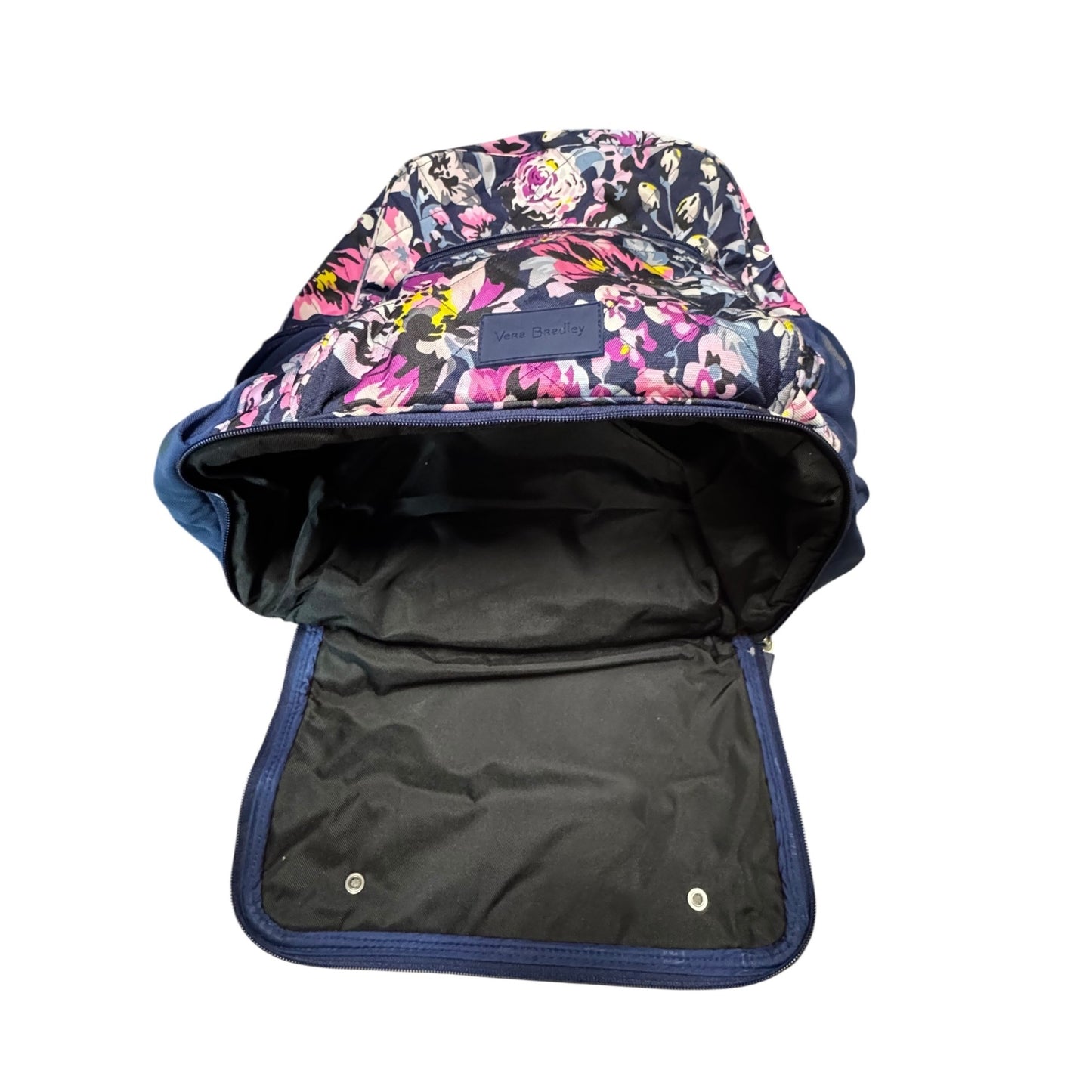 Vera Bradley Floral XL Backpack Navy & Pink With Multiple Compartments