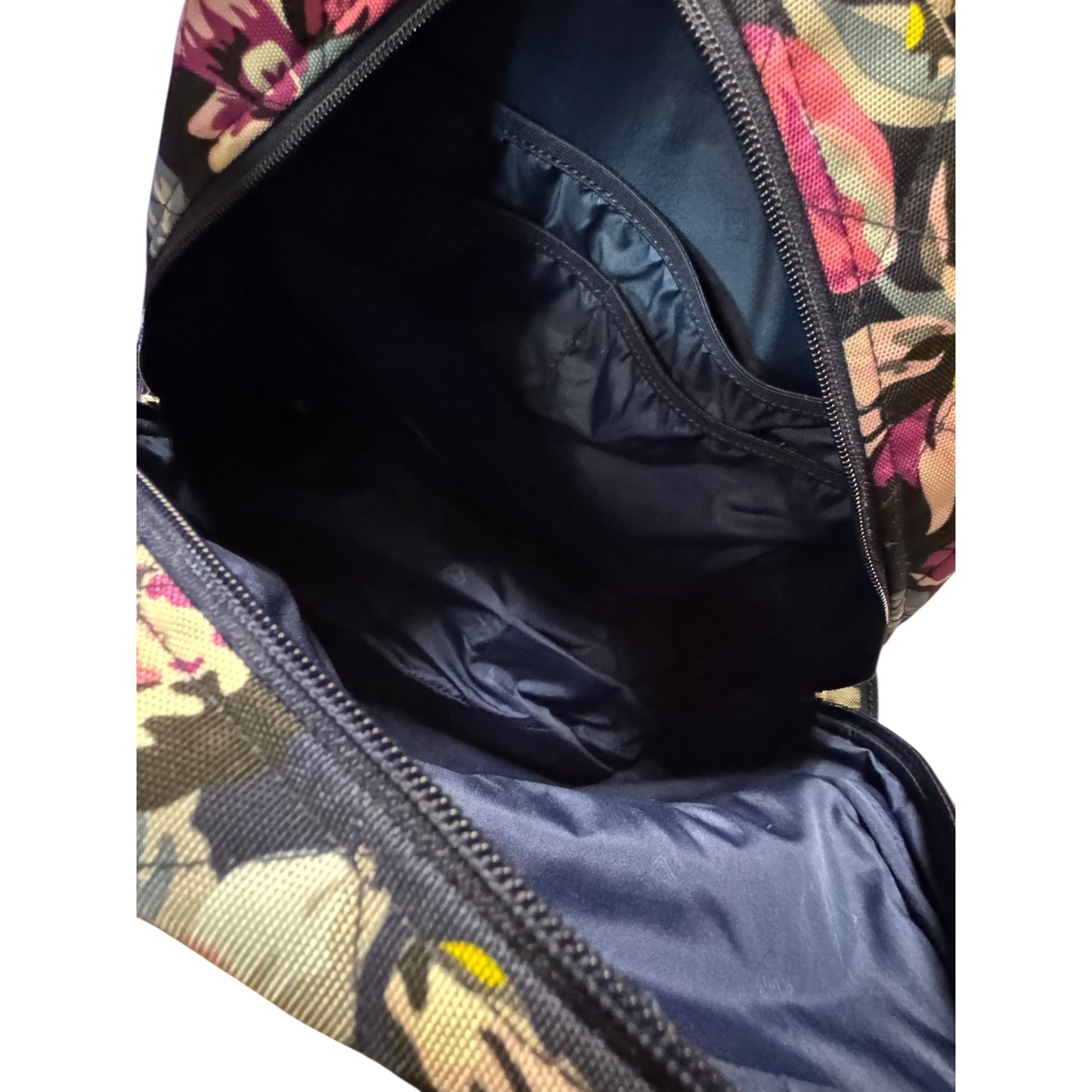 Vera Bradley Floral XL Backpack Navy & Pink With Multiple Compartments