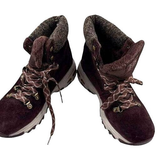 Skechers DLites Women's Brown Lace-Up Winter Boots Size 8