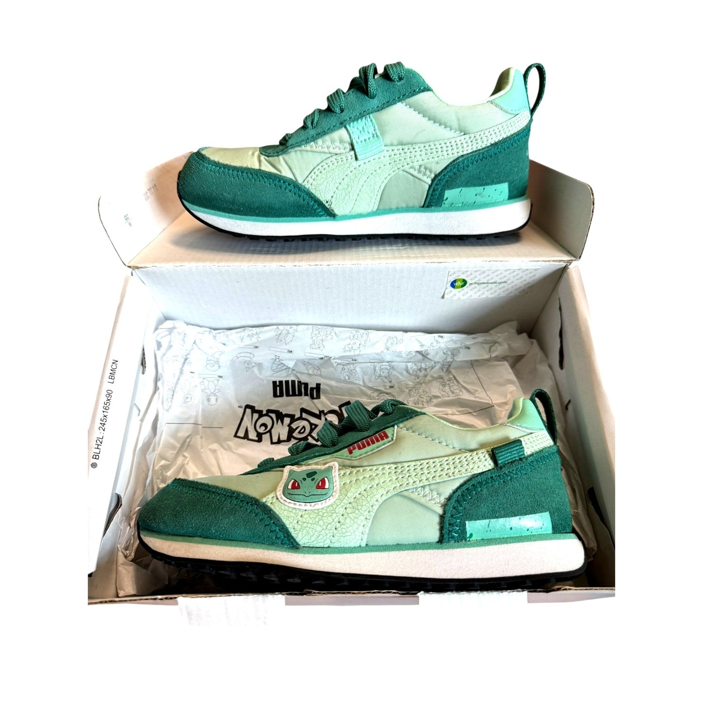 Puma X Pokémon Bulbasaur Kids Sneakers NIB Size 1.5C
