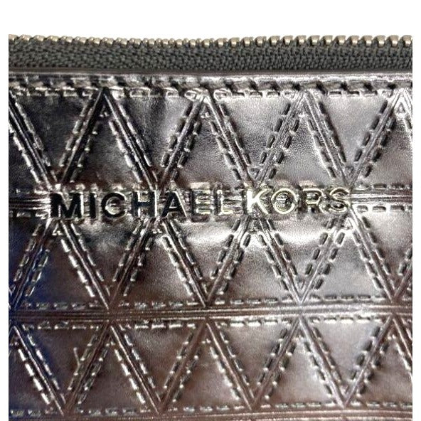 Michael Kors Jet Set Dome Metallic Silver Crossbody Bag With Chain Strap