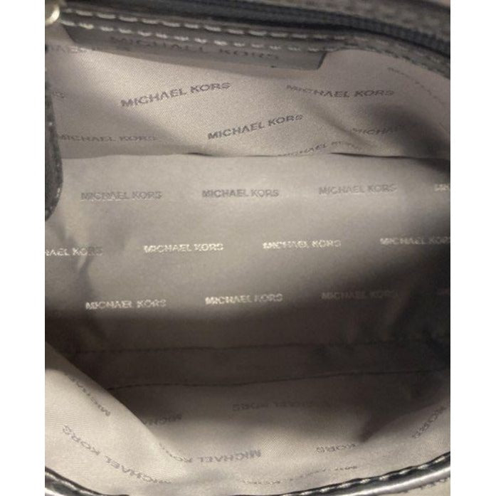 Michael Kors Jet Set Dome Metallic Silver Crossbody Bag With Chain Strap