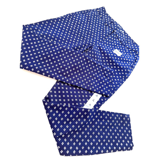 Old Navy High Rise Pixie Pants Navy Blue White Geometric Print Size 2
