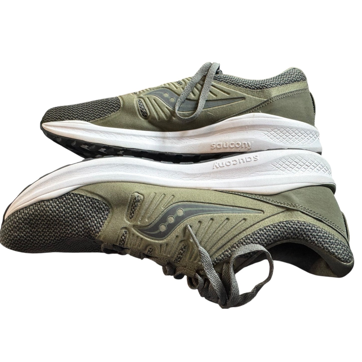 Saucony Men's Versafoam Inferno Olive Green Athletic Running Shoes Sz 12