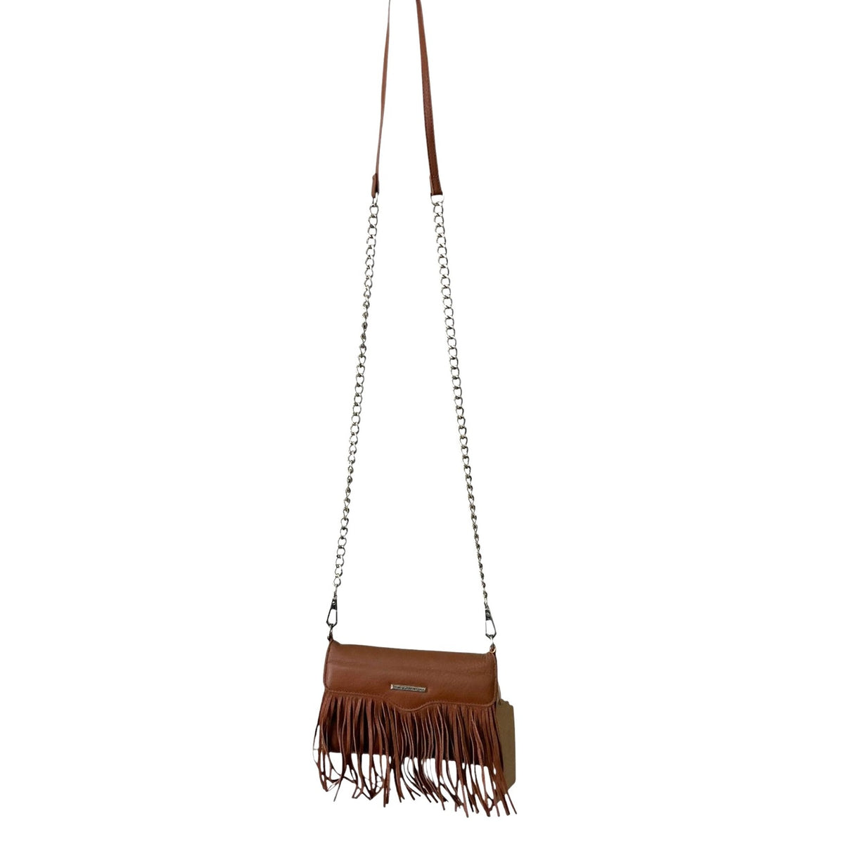 Rebecca Minkoff Fringe Crossbody Phone Bag Wallet With Chain Strap