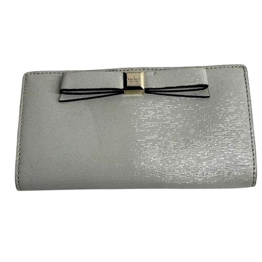 Kate Spade New York Grey Leather Bow Wallet