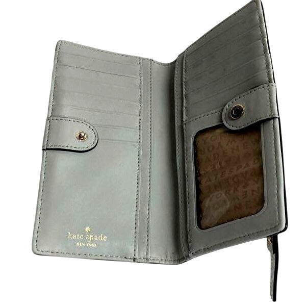 Kate Spade New York Grey Leather Bow Wallet