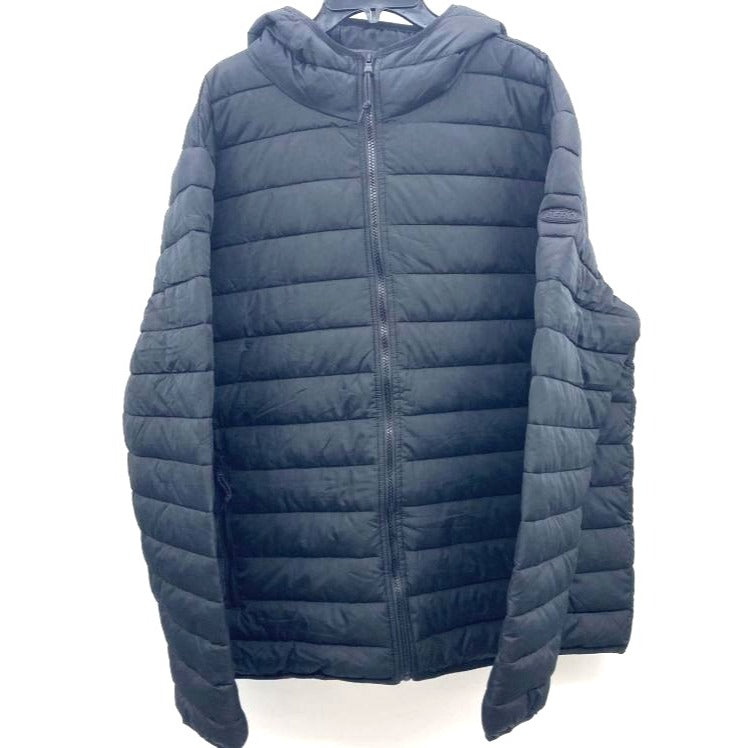 Aeropostale Men's Black 3XL Hooded Puffer Jacket