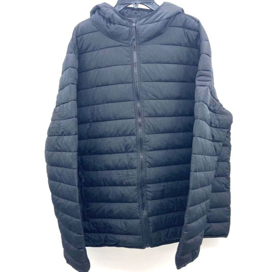 Aeropostale Men's Black 3XL Hooded Puffer Jacket