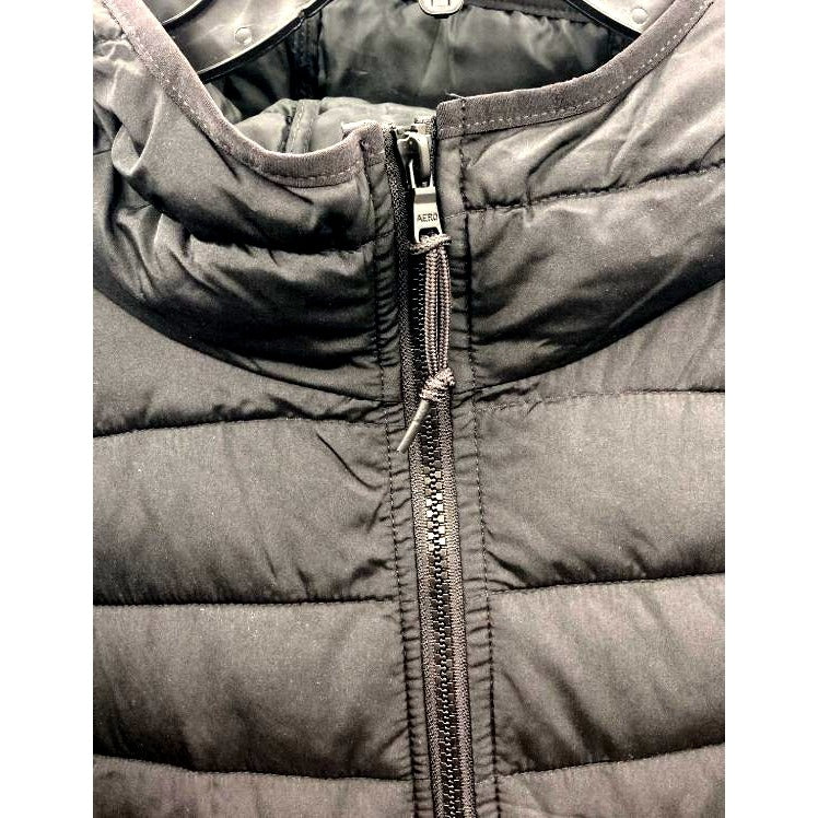 Aeropostale Men's Black 3XL Hooded Puffer Jacket