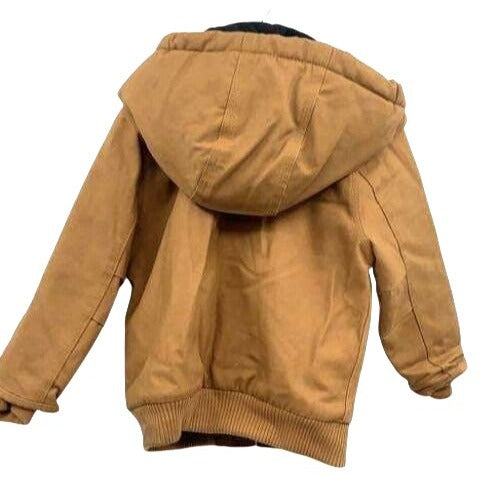 Carhartt Boys Brown Hooded Canvas Jacket Size 3T