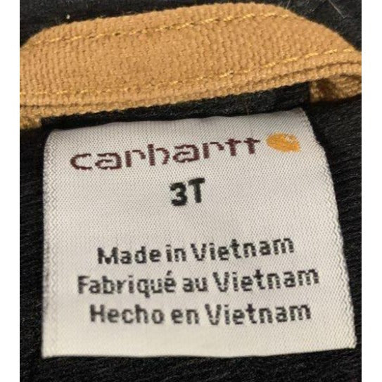 Carhartt Boys Brown Hooded Canvas Jacket Size 3T