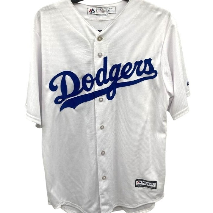 Majestic Los Angeles Dodgers Yasiel Puig #66 Base Baseball Jersey SZ M NWT