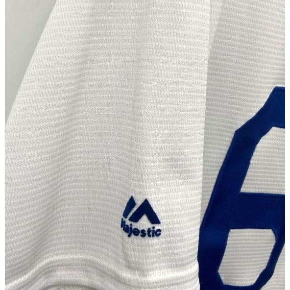 Majestic Los Angeles Dodgers Yasiel Puig #66 Base Baseball Jersey SZ M NWT