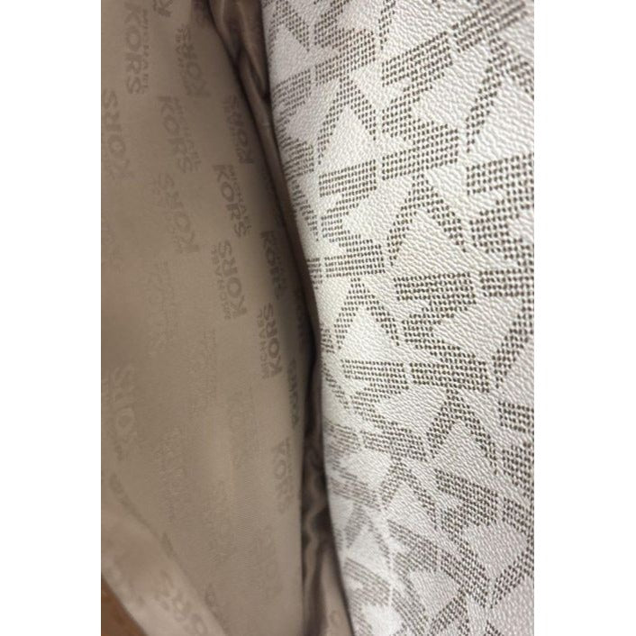 Michael Kors "Jamie" MK Signature Monogram Canvas Saddle Bag Crossbody Purse