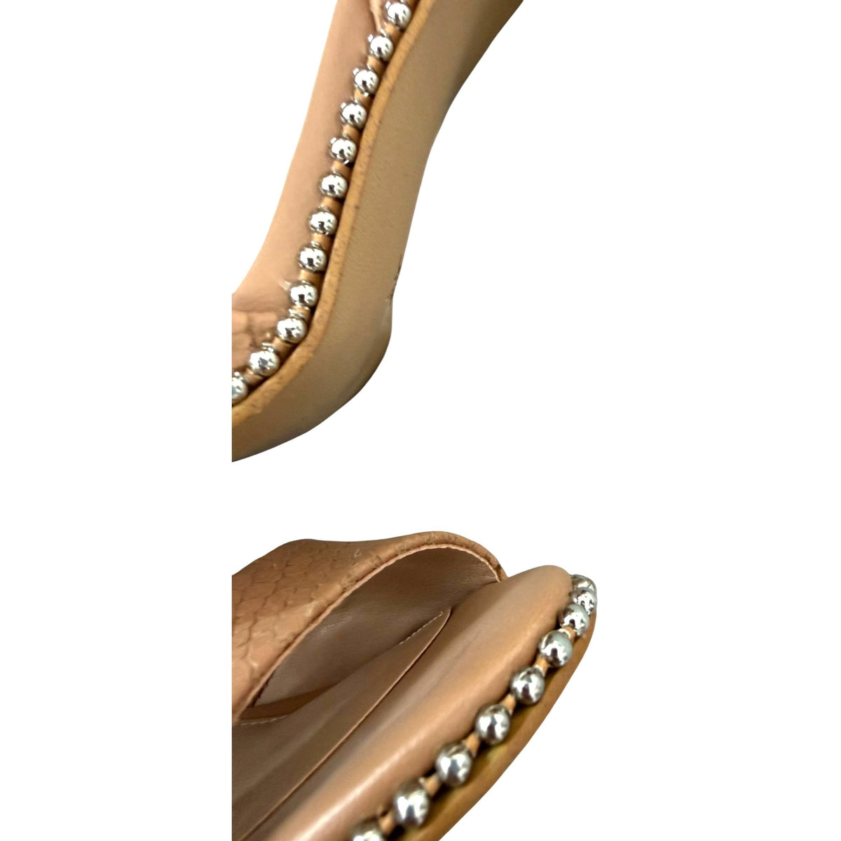 BCBGeneration Jessika Snake-Embossed Rhinestone Sandals Women's Size 7M