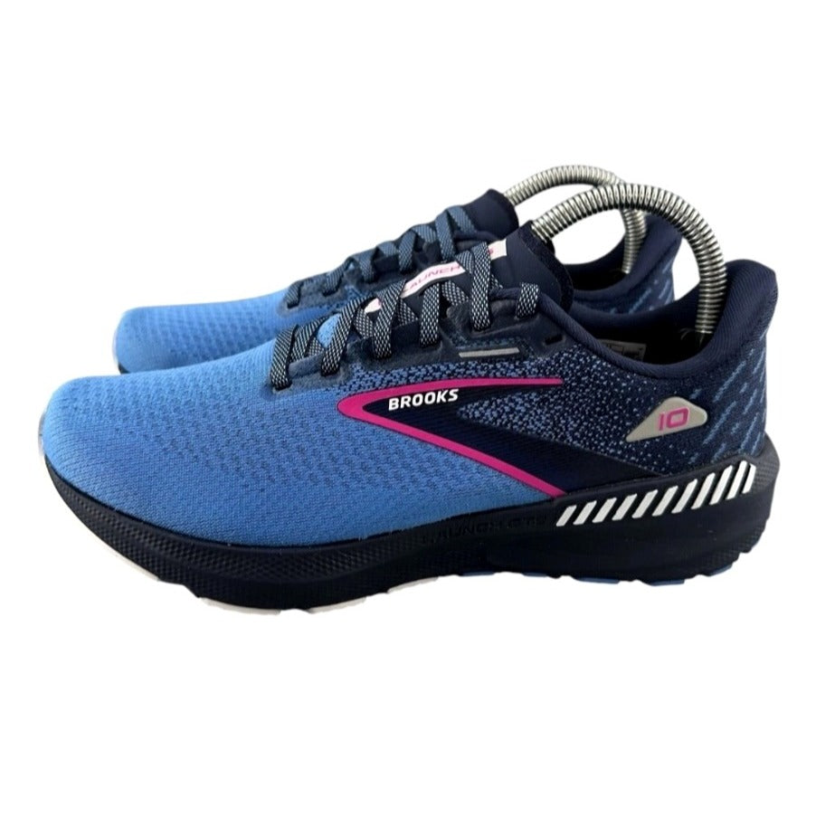 Brooks Launch 10 Womens Running Shoes Size 10 Blue & Navy Lightweight Breathable