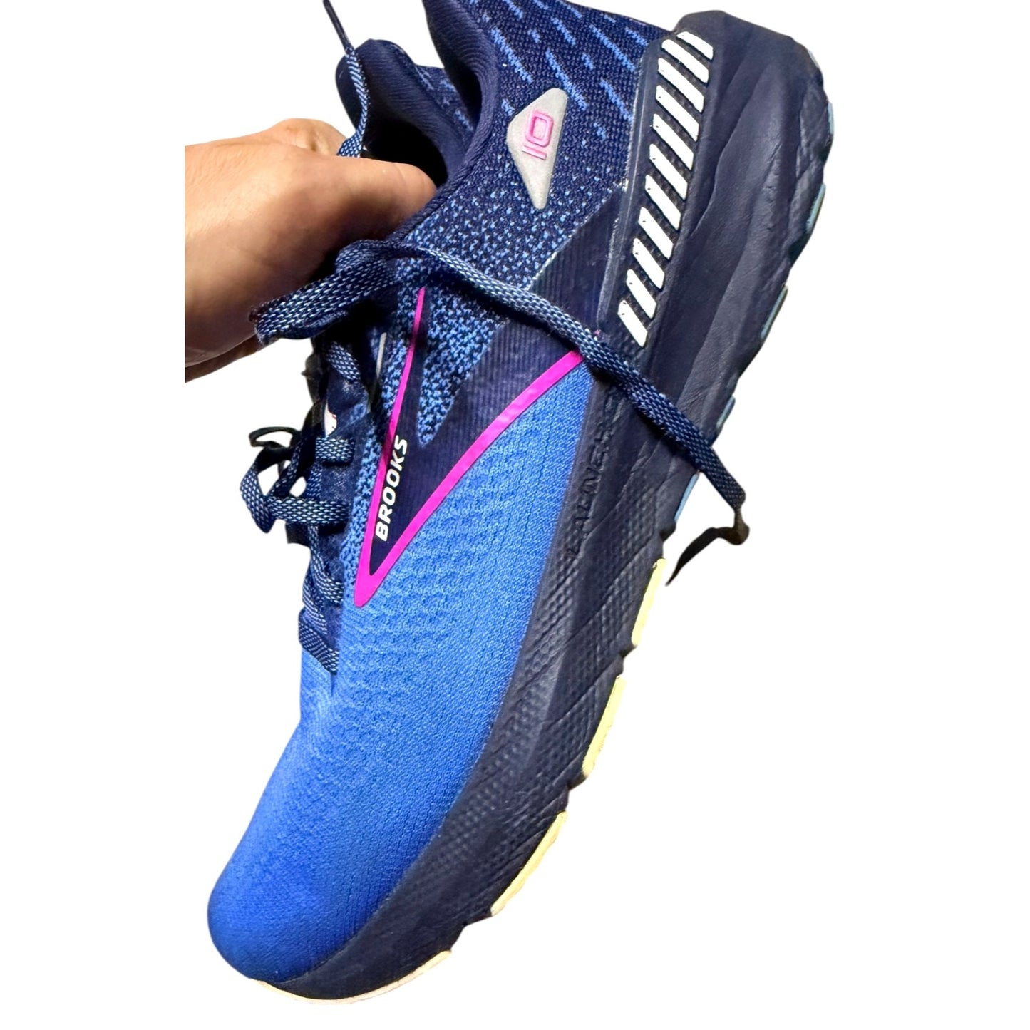 Brooks Launch 10 Womens Running Shoes Size 10 Blue & Navy Lightweight Breathable