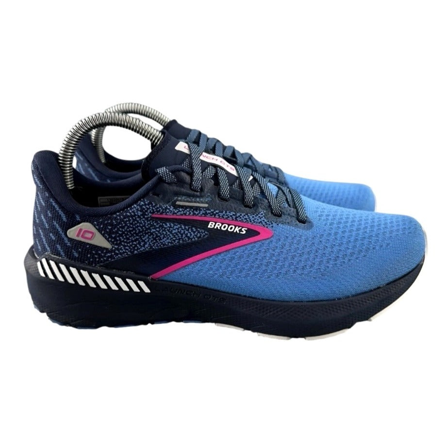 Brooks Launch 10 Womens Running Shoes Size 10 Blue & Navy Lightweight Breathable