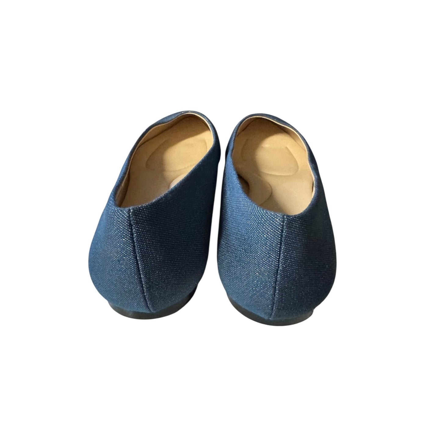 Coach & Four Women's Blue Glitter Pointed Toe Ballet Flats Size 8 NWOT