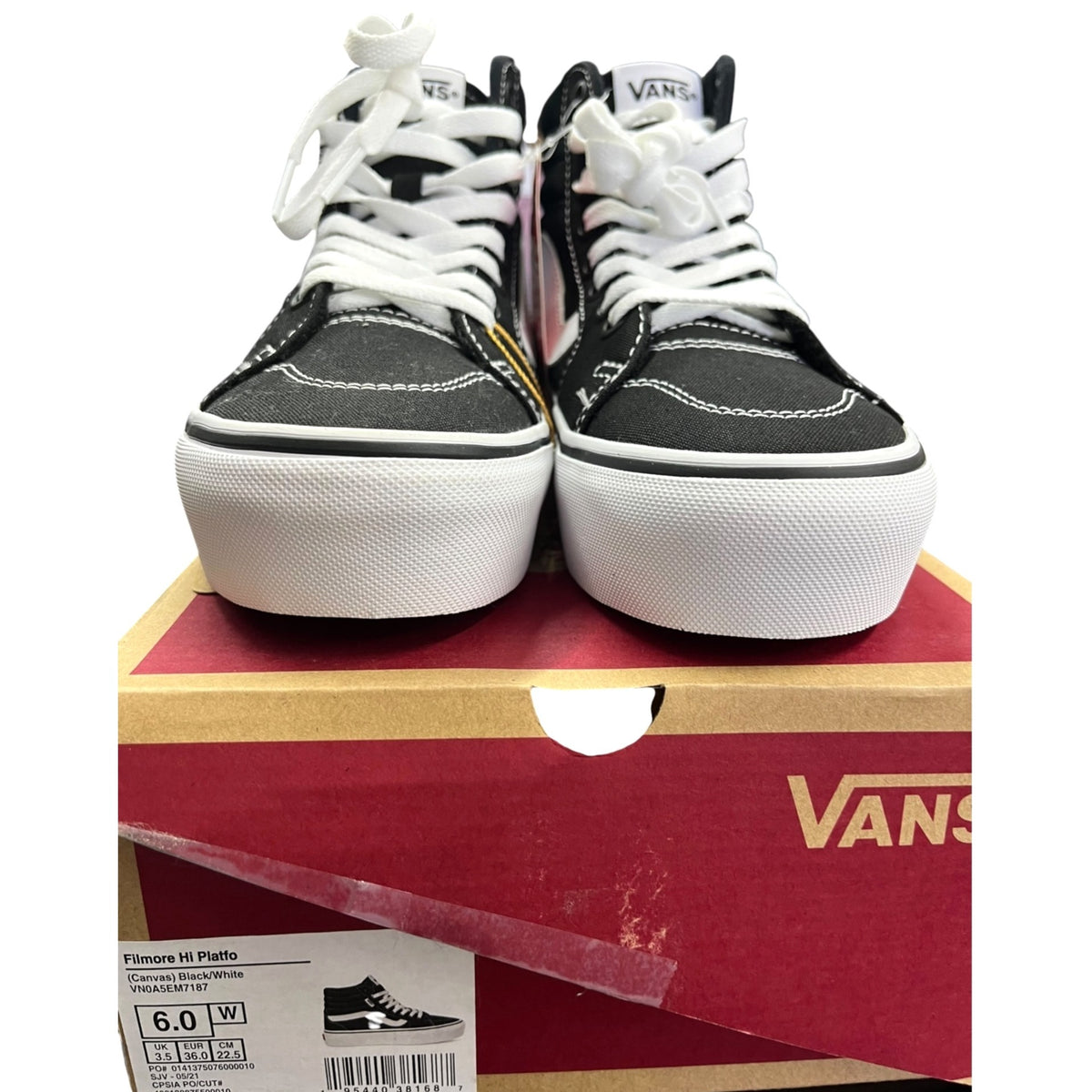 Vans Filmore Hi Platform Sneakers Canvas Women's Size 6 New In Box