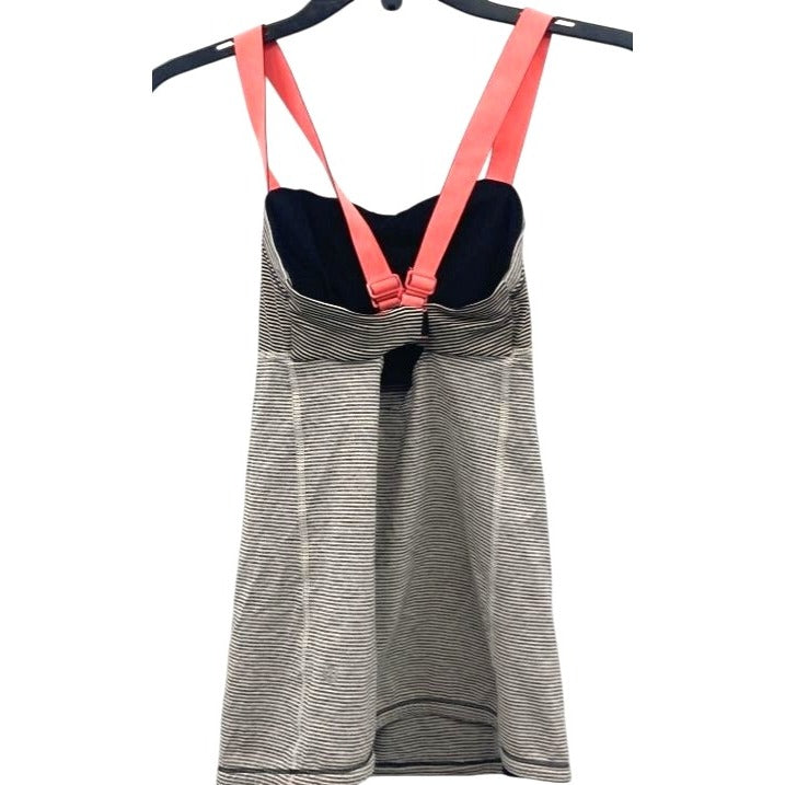 Lululemon Women's Run Catch Me Striped Sz 2/4 Tank Top