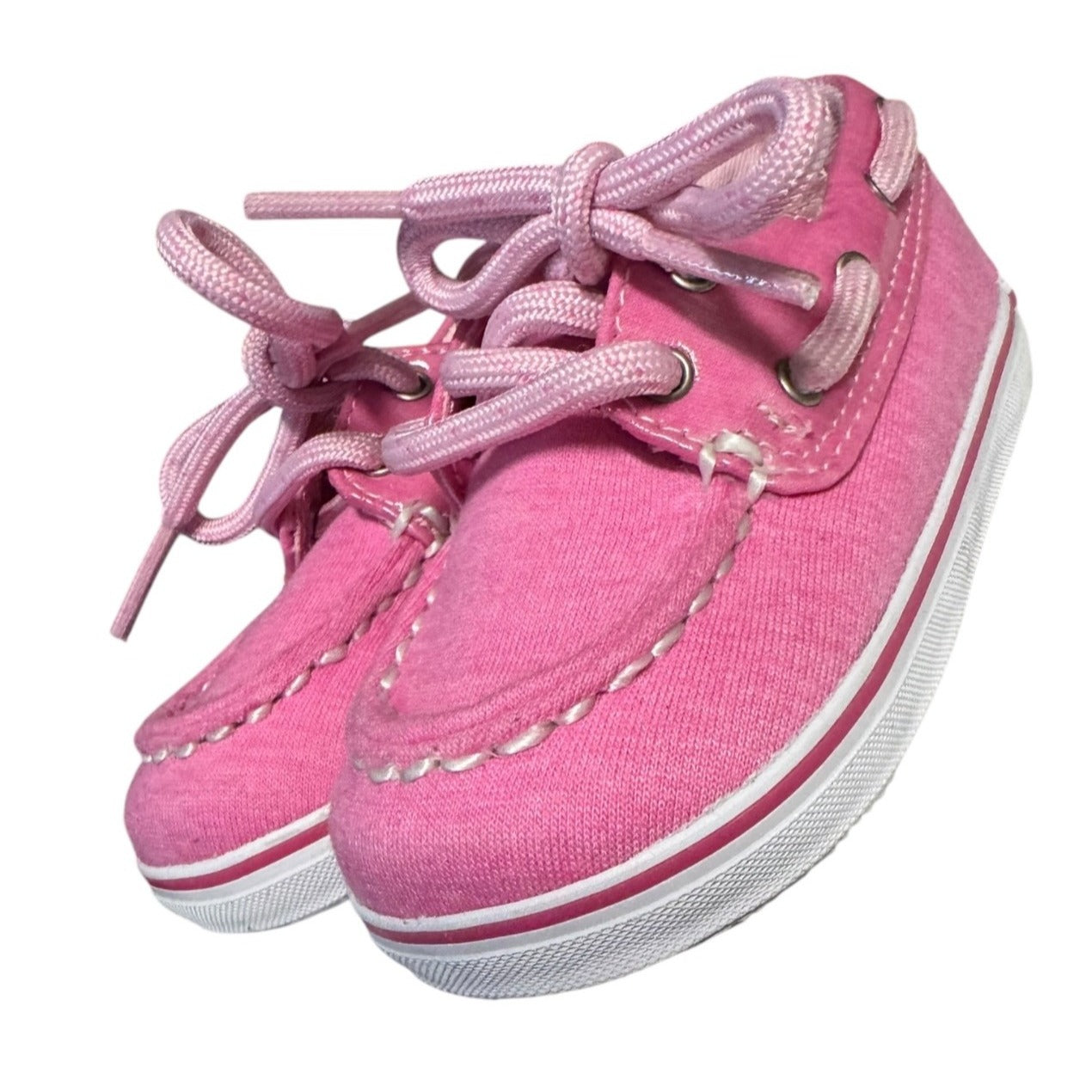 Sperry Toddler Girls Pink Canvas Boat Shoes Size 3M