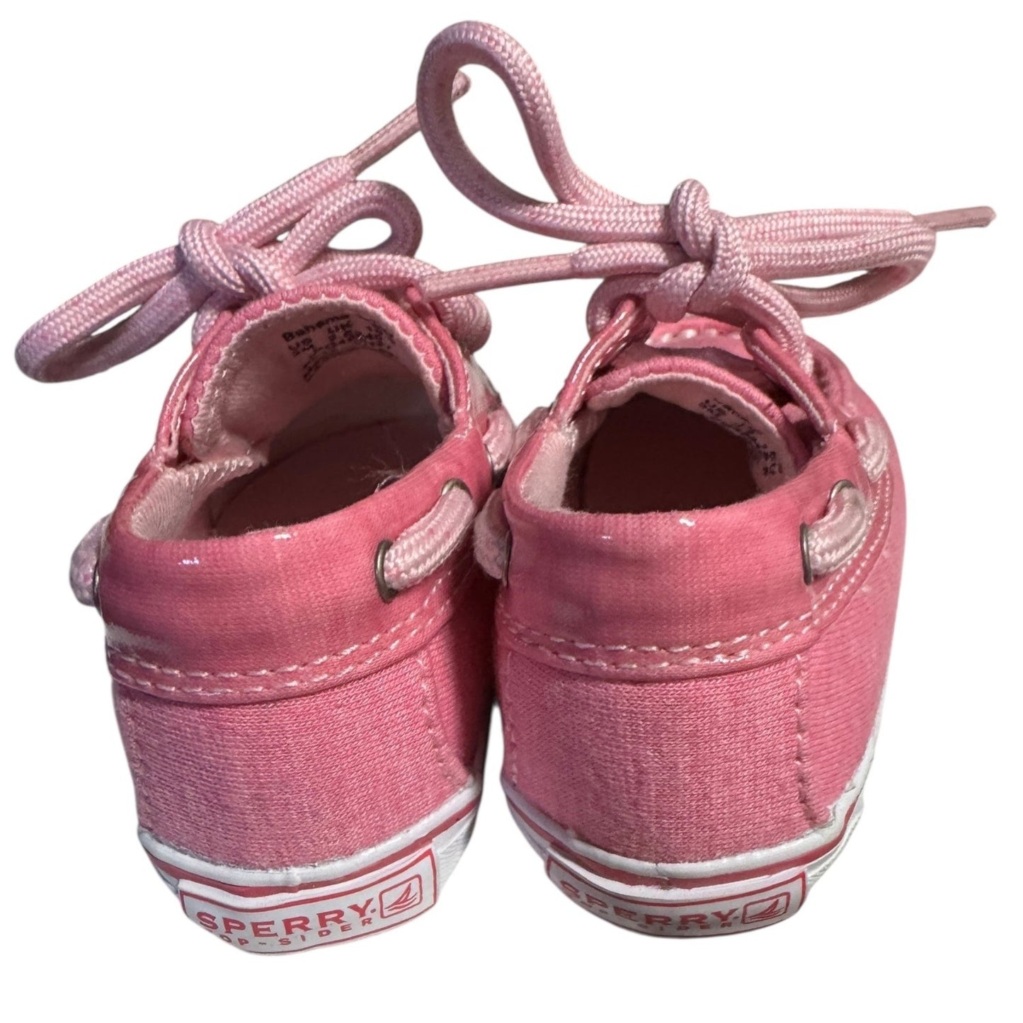 Sperry Toddler Girls Pink Canvas Boat Shoes Size 3M