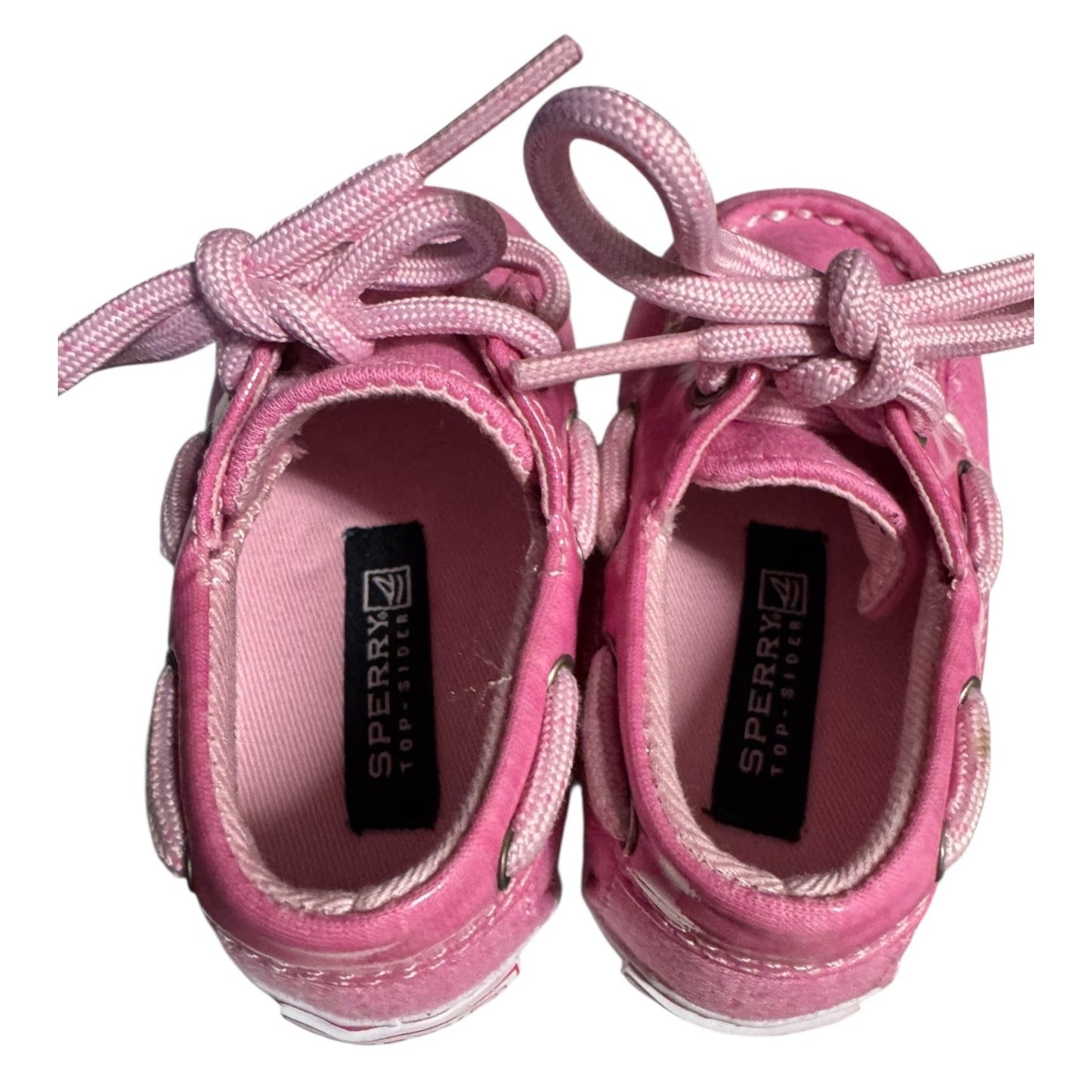 Sperry Toddler Girls Pink Canvas Boat Shoes Size 3M