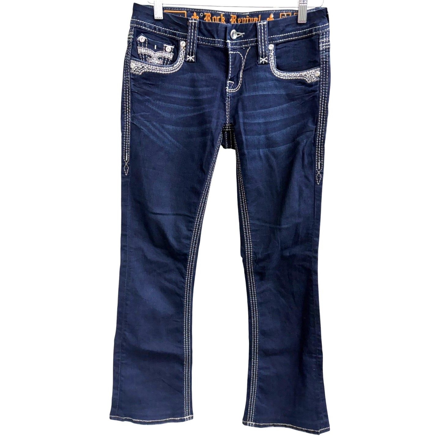 Rock Revival Amanda Easy Bootcut Jeans Dark Wash Size 26