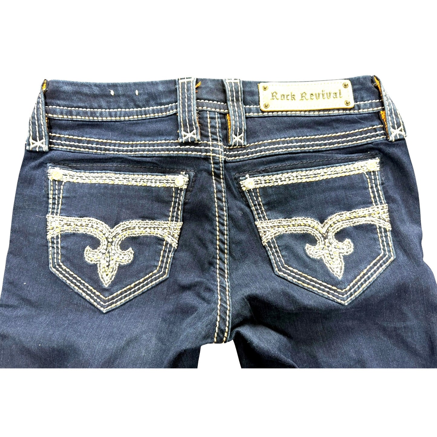 Rock Revival Amanda Easy Bootcut Jeans Dark Wash Size 26