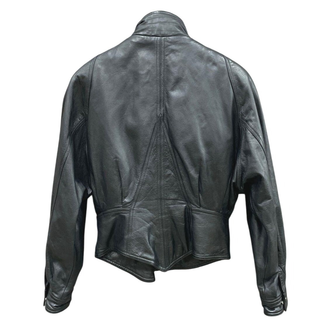 Wilsons Black Leather Jacket With Thinsulate Ultra Insulation Quilted Lining & Zip Closure Size S