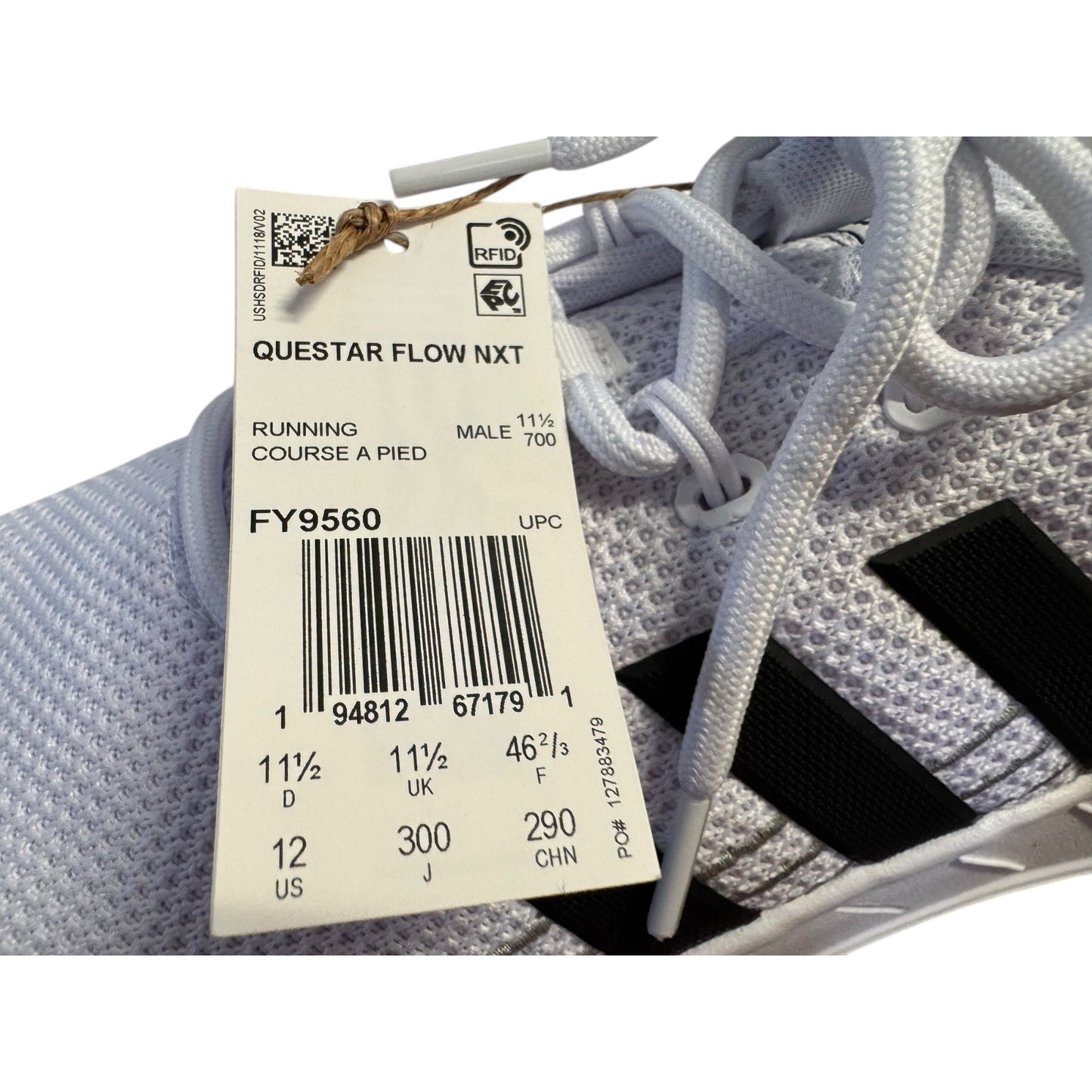 Adidas Questar Flow NXT Mens Sneakers White/Black Size12 NWOB