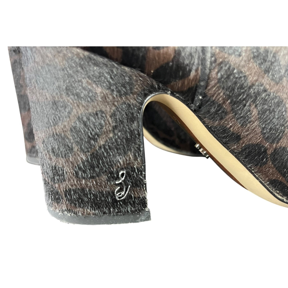 Sam Edelman Fawn Animal Print Ankle Boots Size 6