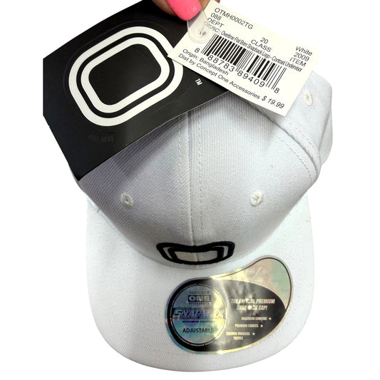 Overtime Flat Brim Snapback Hat In White Adjustable NWT