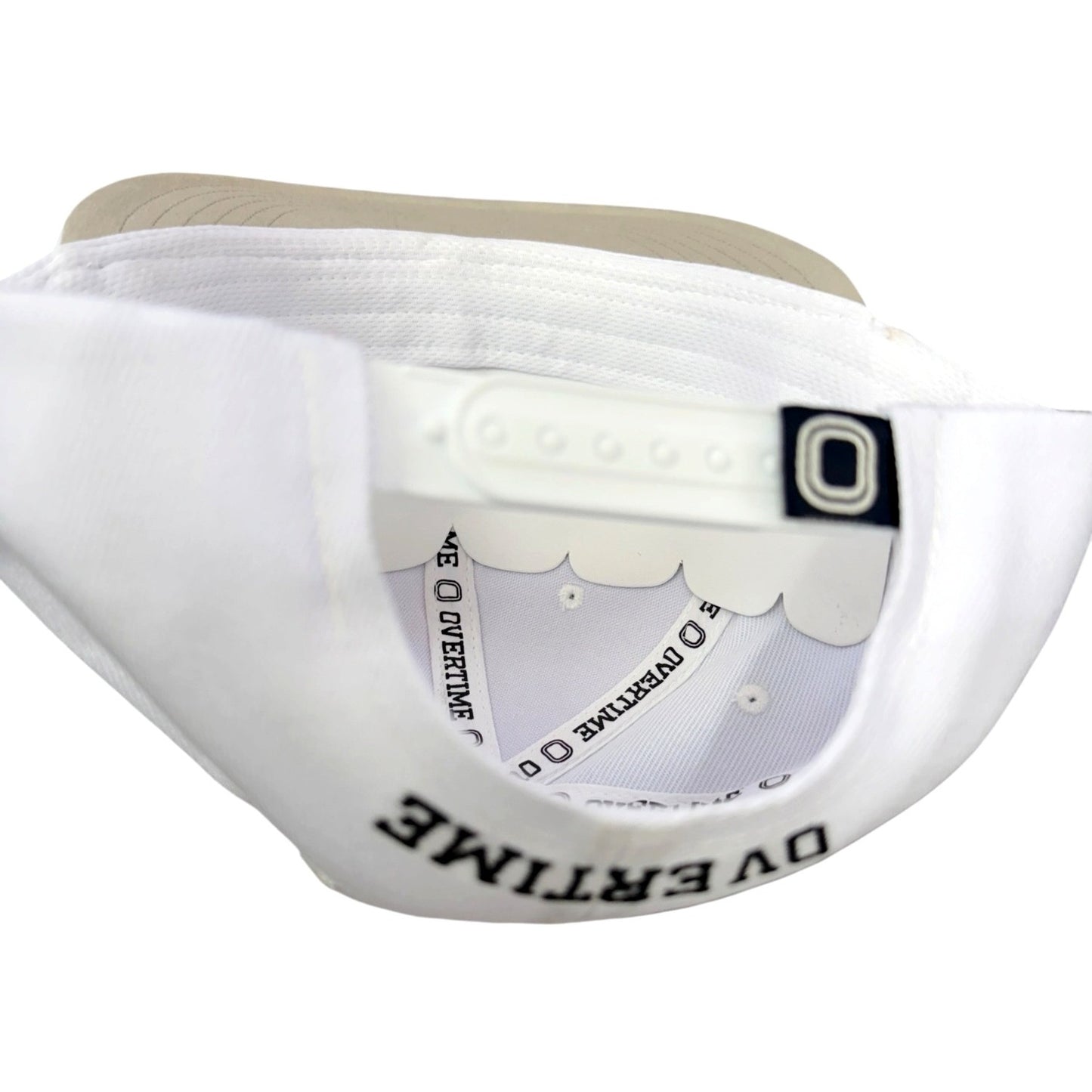 Overtime Flat Brim Snapback Hat In White Adjustable NWT