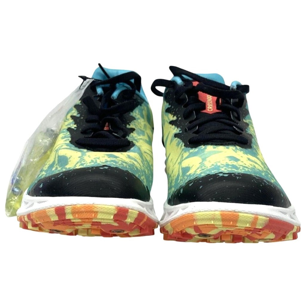 Hoka One Running Shoes Women's SZ 11.5 Vibrant Yellow Blue Spiked Sole Cleats