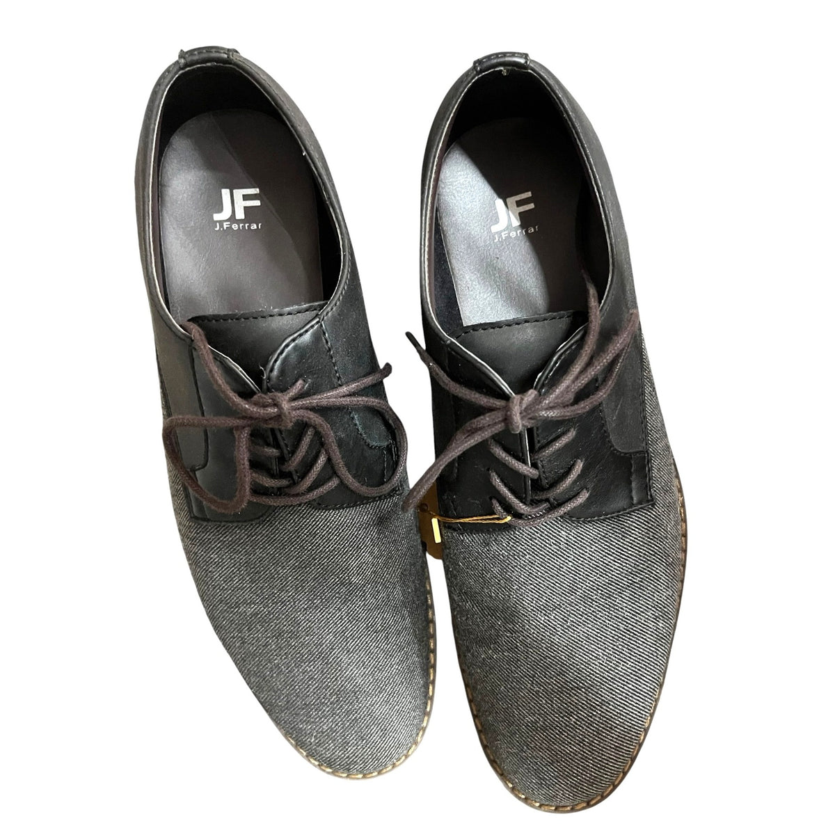 JF J. Ferrar Marcus Black Lace-Up Oxford Shoes Size 8M NWB