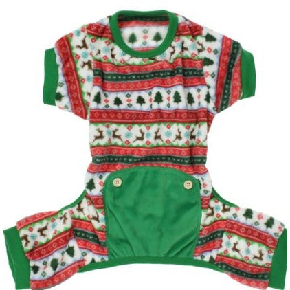 Holiday Christmas Dog Pet Pajamas Large NWOT